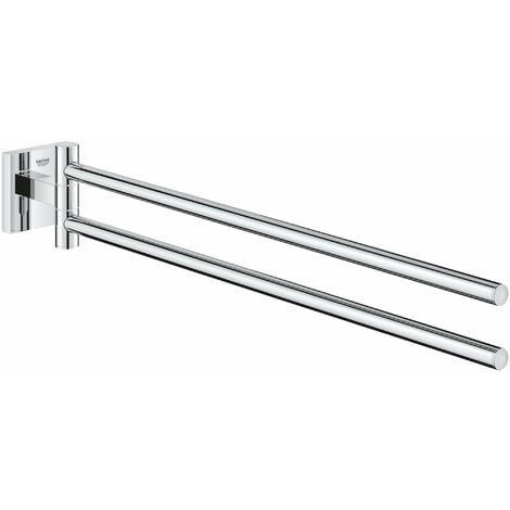 Grohe QuickFix Start Cube - Portasciugamani doppio, lunghezza 44 cm, cromo 40976000