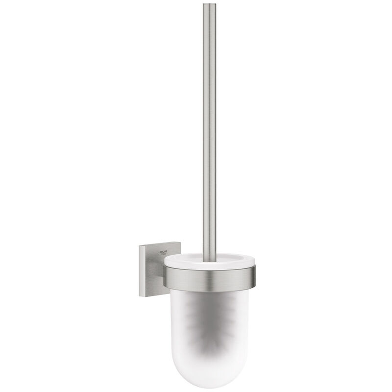 GROHE QuickFix - Start Cube - Porte-balai WC - Finition Supersteel 40977DC0 (à visser ou à coller)