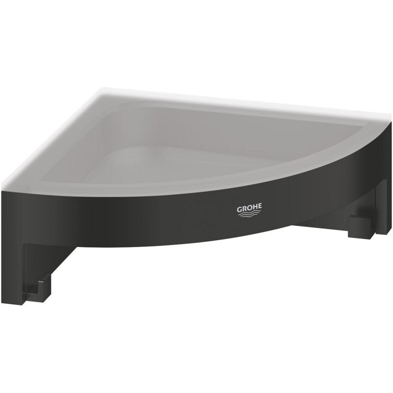 Start Cube tablette d'angle porte-savon en métal, noir mat (G411062430) - Grohe