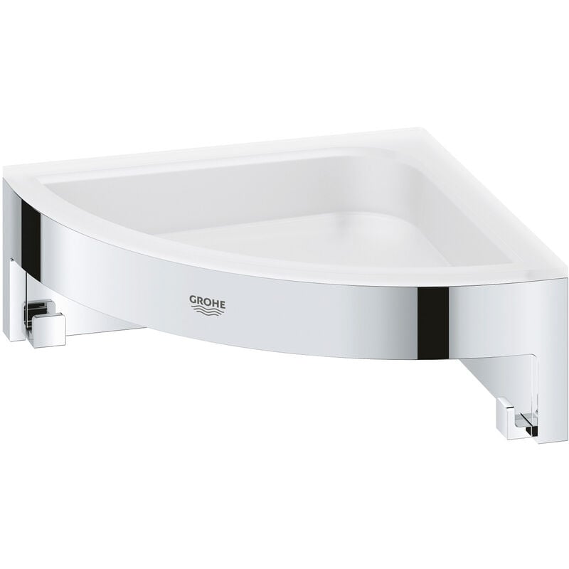 Grohe - QuickFix - Start Cube - Tablette de douche d'angle - Finition chromée 41106000 (à visser ou à coller)