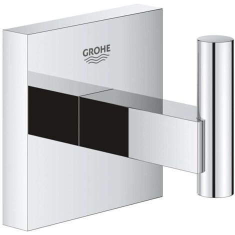GROHE QuickFix - Start Cube - Wandhaken - Chrom-Optik 40961000 (zum Schrauben oder Kleben)
