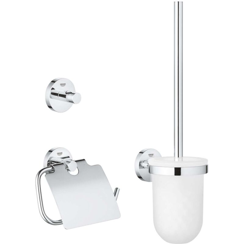 Grohe - ensemble d'accessoires pour toilette, 3 en 1, chrome 41204000