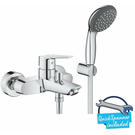 Grohe QuickFix Start - Mitigeur de baignoire avec accessoires, chrome 23413002