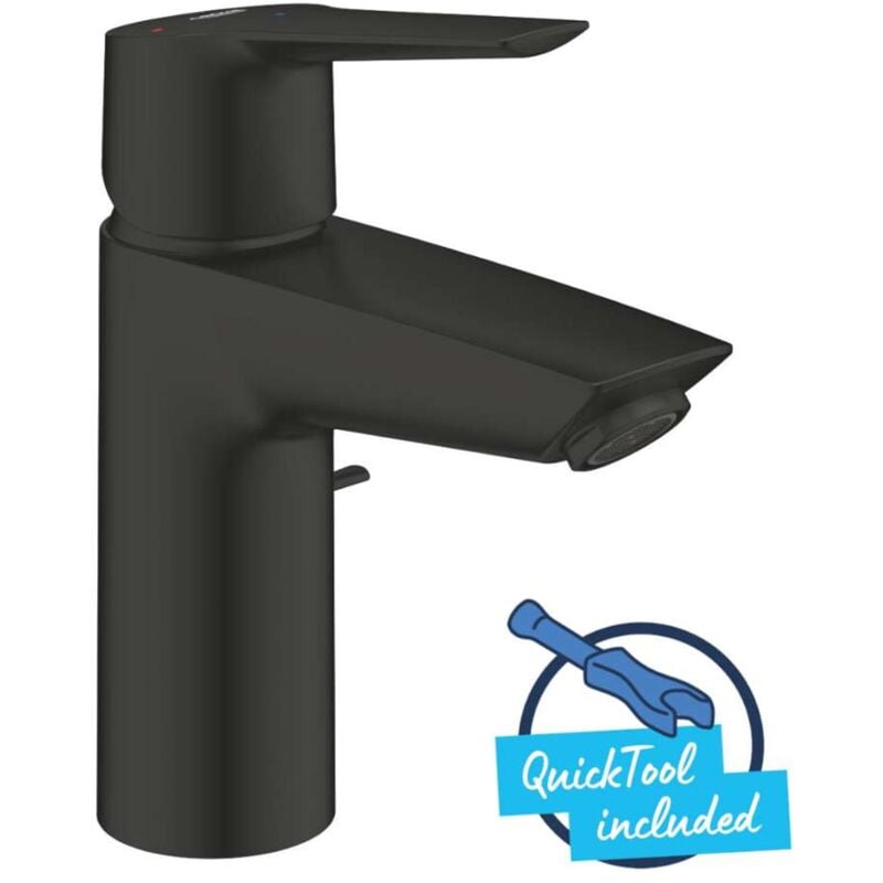 Grohe - QuickFix Start - Mitigeur de lavabo avec bonde, démarrage à froid, noir mat 311372432