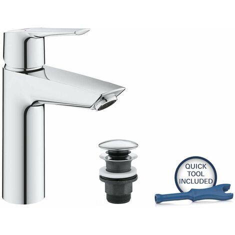 Grohe Mitigeur de lavabo Start 2021 avec vidage Push-Open chrome taille M