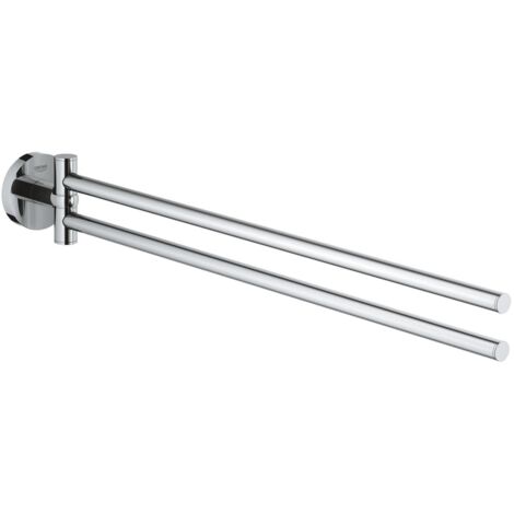 Grohe QuickFix Start - Portasciugamani doppio, lunghezza 44 cm, cromo 41183000