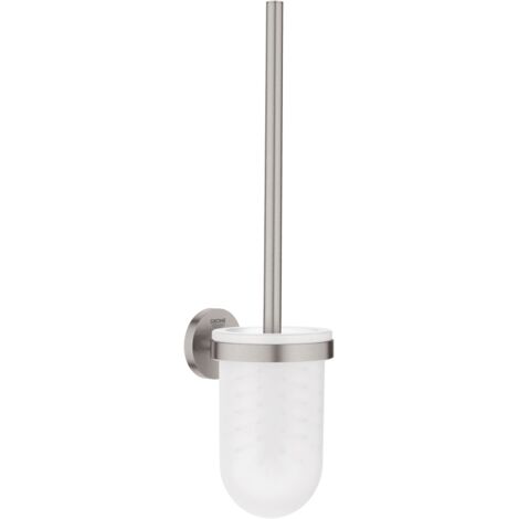 Grohe QuickFix Start - WC-Bürste zur Wandmontage, mit Halter, Glas/Supersteel 41185DC0