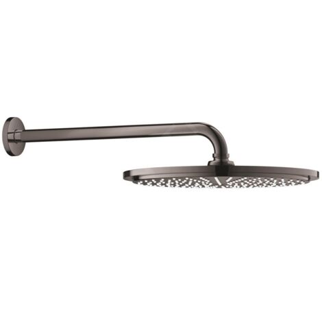 Grohe Rainshower Cosmopolitan - Douche de tête 310, bras de douche 380 mm, un jet, graphite foncé 26066A00