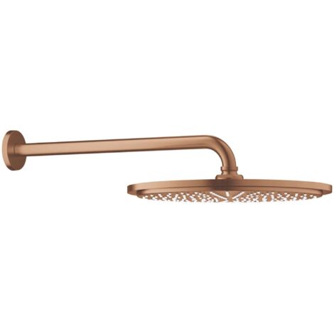 Grohe Rainshower Cosmopolitan - Kopfbrause 310, Ausladung 38 cm, 1 Strahl, Warm Sunset gebürstet 26066DL0