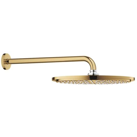 Grohe Rainshower Cosmopolitan - Kopfbrause Cosmopolitan 310 mit Arm 38 cm, 1 Strahlart, Cool Sunrise 26066GL0