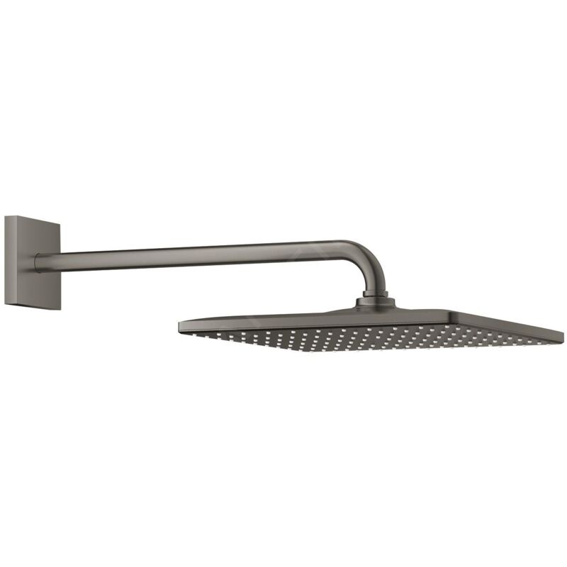 Rainshower - Douche de tête 310, Mono Cube 9,5 l/min, 1 jet, bras de douche 42 cm, Hard Graphite brossé 26564AL0 - Grohe