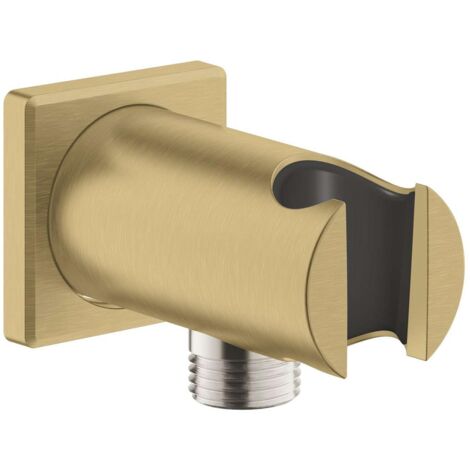 Grohe Rainshower - Presa d'acqua da parete a gomito con supporto per doccino, spazzolato Cool Sunrise 26659GN0