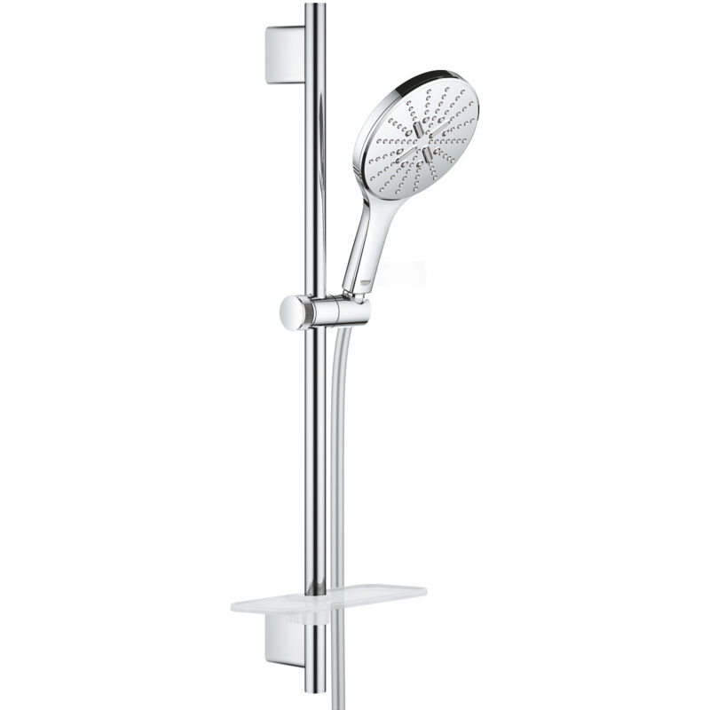 Rainshower Smartactive 150 Barre de douche 60cm + Flexible 1,75m + Douchette à main 3 jets, Chrome (26591000) - Grohe
