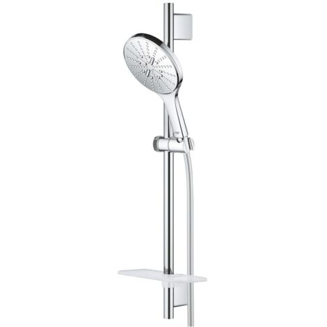 Grohe Rainshower SmartActive 150 Brausestangenset, Chrom, 3 Strahlarten, Brausestange 600mm, Silverflex 1750mm, 8,5l/min
