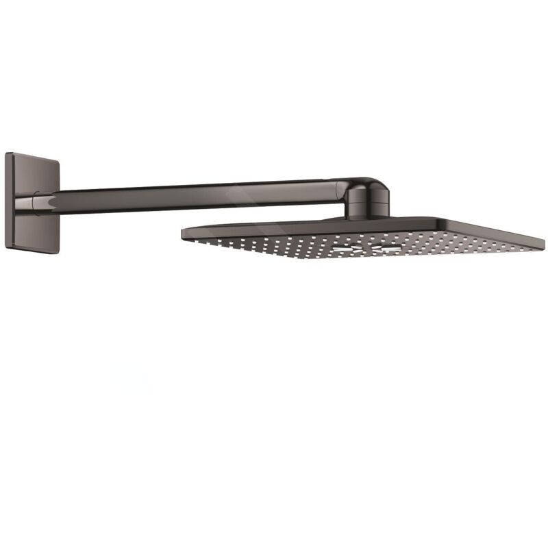 Grohe - Rainshower SmartActive Cube - douche de tête 310, bras de douche 43 cm, 2 jets, Hard Graphite 26479A00