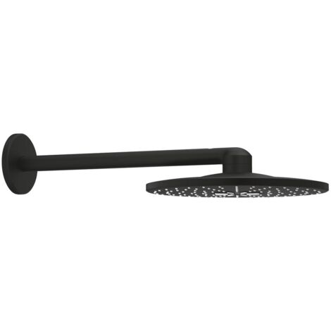Grohe Rainshower SmartActive 310 Kopfbrauseset, Phantom Black, 2 Strahlarten, Brausearm 430mm, ohne Rohbauset