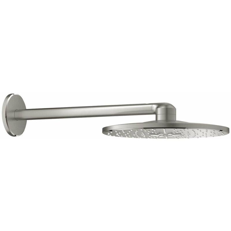 Grohe - Rainshower SmartActive - Douche de tête 310, bras de douche 43 cm, 2 jets, supersteel 26475DC0