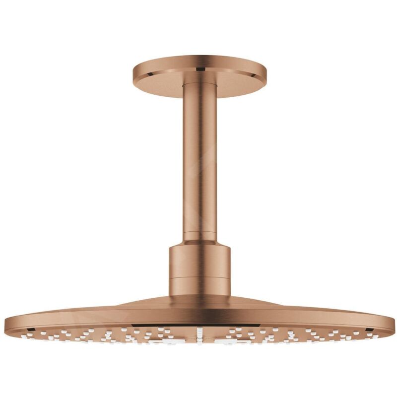 Grohe - Rainshower SmartActive - Douche de tête 310, bras de douche 14 cm, 2 jets, Warm Sunset brossé 26477DL0