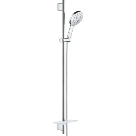 Grohe Rainshower SmartActive - Set de douche de tête 130, 3 jets, barre 90 cm et flexible, chrome 26578000