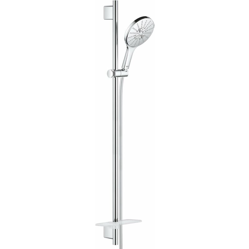 Grohe - Rainshower SmartActive - Set de douche de tête 150 9,5 l/min, 3 jets, barre 90 cm et flexible, chrome 26594000
