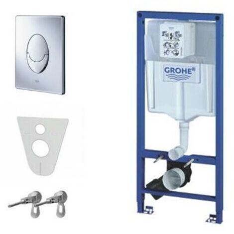 Grohe Rapid SL - Bâti-support pour WC suspendu, hauteur 1,13 m, plaque de déclenchement Skate Air, chrome 38721001