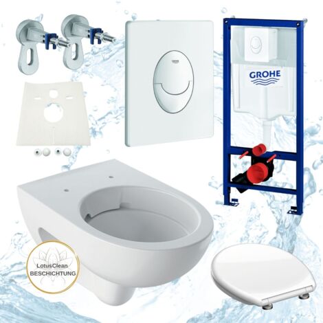 Grohe Rapid SL Vorwandelement Geberit Renova Nr. 1 WC spülrandlos Komplettset