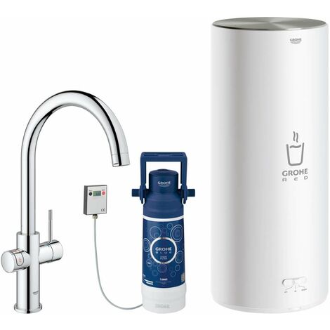Grohe Red - Miscelatore per lavello Duo con boiler e sistema di filtraggio, serbatoio L, cromato 30079001