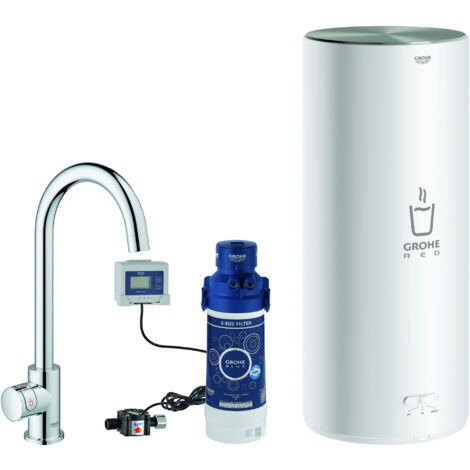 GROHE Red Mono Standventil und Boiler Größe L, C-Auslauf, chrom,