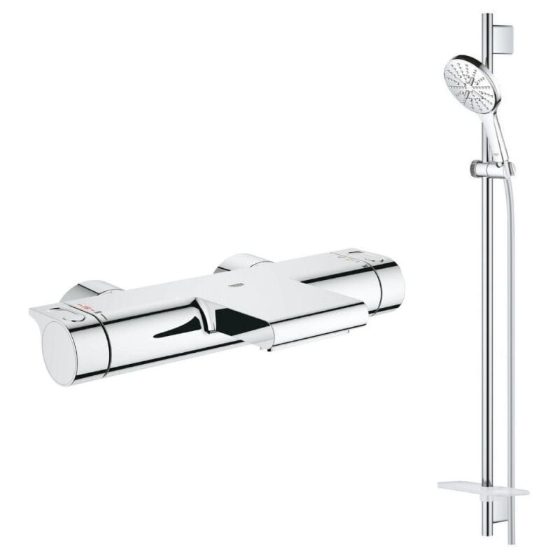 Robinet bain thermostatique Grohe Grohtherm + Ensemble de douche Grohe Rainshower