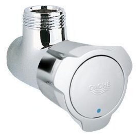 Grohe – Robinet de douche chrome avec sortie 3/4' – Poignée métallique isolante – Tête de robinet pour installation professionnelle – 26010001