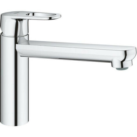 GROHE Robinet évier de cuisine Start Flow, mitigeur monocommande avec mousseur économique d'eau, rotation 140°, chromé, 3169