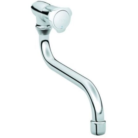 Grohe – Robinet lavabo mural 30484001 – Finition chromée – Bec pivotant 360° – Soupape d’évacuation DN 15 – Montage mural