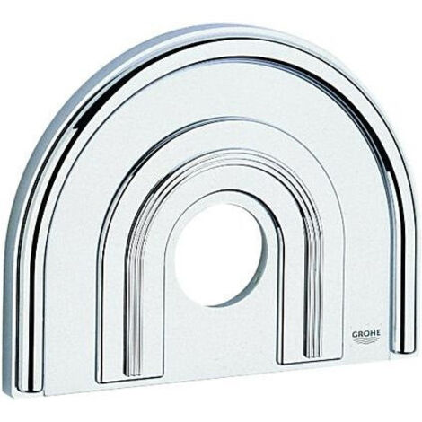 GROHE Rosace Chiara 47459 L:235 H:181 pour set de robinetterie monocommande apparent douche chrome/chrome mat, 47459IP0