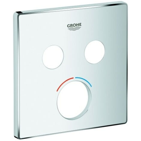 Grohe Rosette 46995 eckig für Mischer mit 2 Absperrventilen chrom