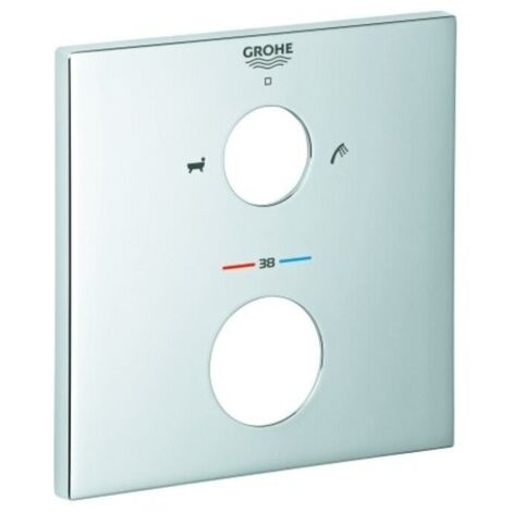 Grohe Rosette 49103 eckig für THM-Fertigmontagesets chrom