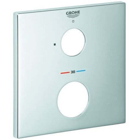 Grohe Rosette 49109 eckig für THM-Fertigmontagesets chrom