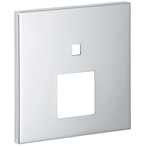 Grohe Rosette eckig für Einhandmischer-Fertigmontageset, Chrom mit 2-Wege Umstellung