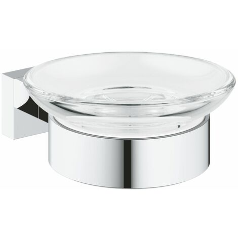 Grohe Seifenschale mit Halter Essentials Cube chrom glänzend Seifenablage