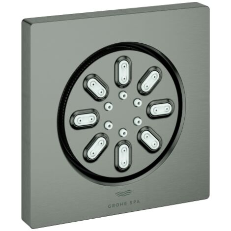GROHE Seitenbrause 26802 Rainshower Aqua eckige Form hard graphite gebürstet, 26802AL0