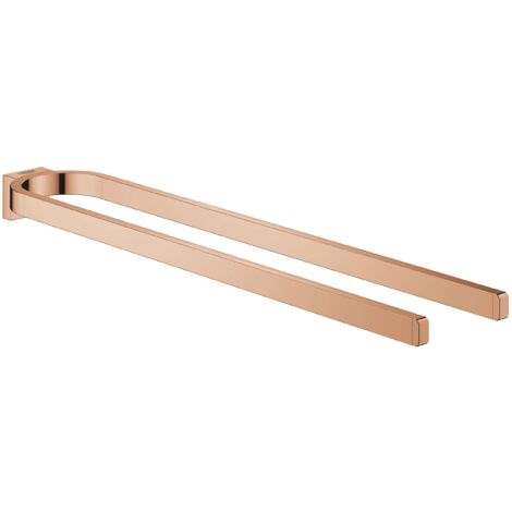 GROHE SELECTION 400 portasalviette rigido 2 bracci oro rosa brillante