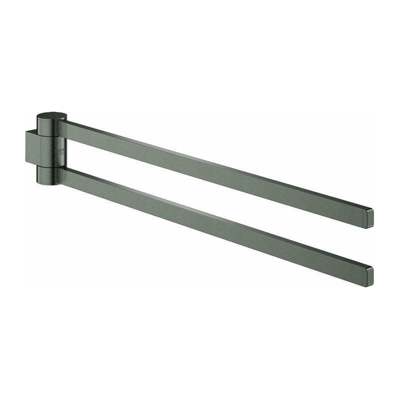 

GROHE SELECTION 400 toallero negro 2 brazos grafito duro cepillado