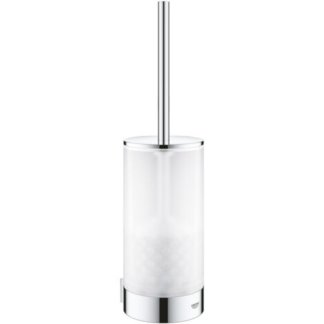 Grohe Selection Portascopino da parete in vetro e metallo con fissaggio nascosto, cromo (41076000)