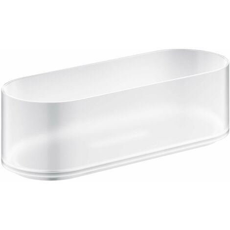 Grohe – Étagère de douche en verre blanc 200mm – Tablette de salle de bain – Compatible support 41035 – Installation facile
