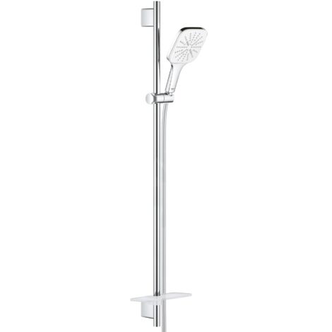GROHE Set de barre de douche RSH 130 SmartActive Cube 26586 900mm Tablette moon white/chromé, 26586LS0