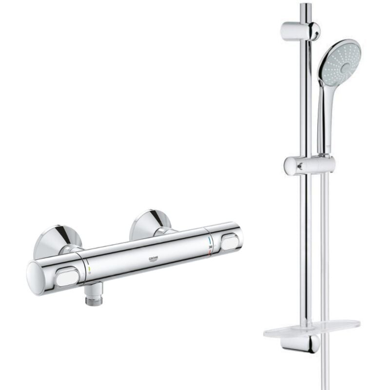 Grohe - Set Mitigeur Thermostatique de Douche + Ensemble de douche complet 3 jets euphoria 110 (34840000-EUPHORIA3)