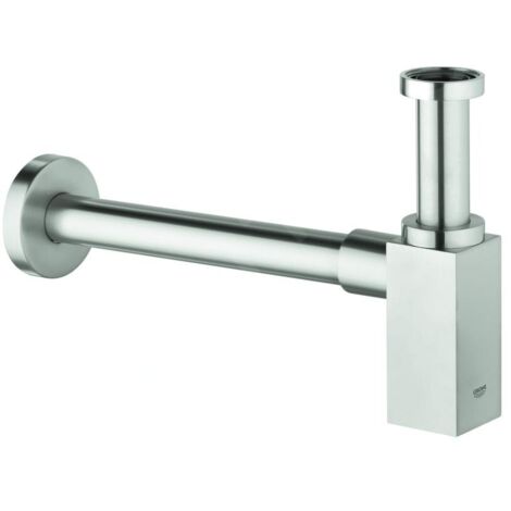 Grohe Siphon en laiton pour lavabo, Technologie StarLight éclatant et durable, Supersteel (40564DC0)