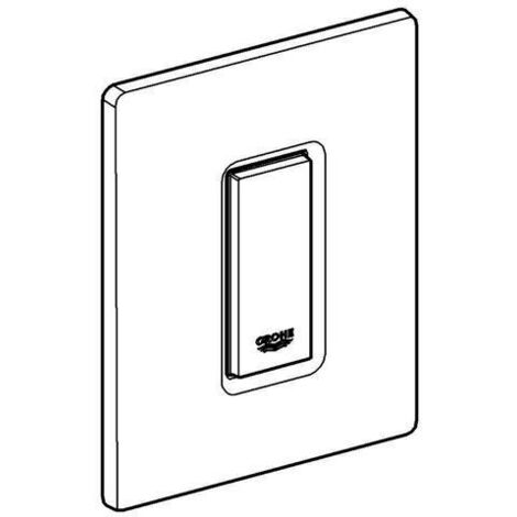 Grohe Skate Cosmo - Betätigungsplatte, Chrom/Glas, Moon White 38846LS0
