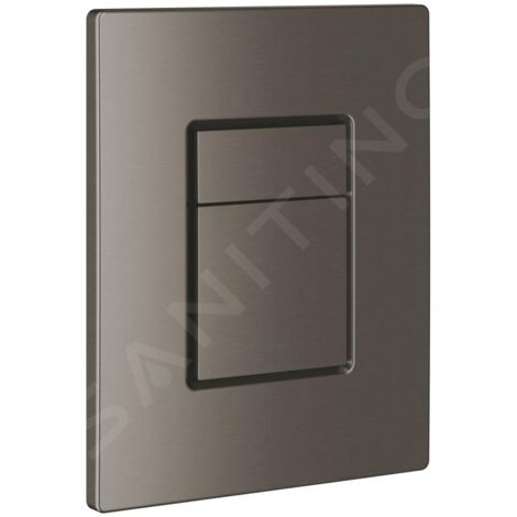 Grohe – Plaque de commande WC Hard graphite brossé 38732AL0 – Dimensions 156 x 197 mm – Système double touche – Technologie EcoJoy