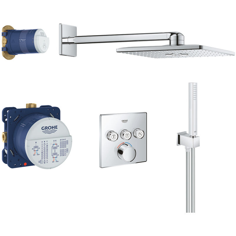 Grohe - SmartControl Set de douche + GrohClean Nettoyant pour robinetteries (34712000)