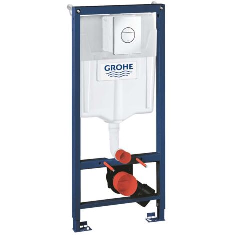 Grohe Solido - Bâti-support pour WC suspendu, hauteur de 1,13m, plaque de déclenchement Sail, chrome 38832000